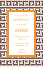 Flame Blue Border In Pink Invitation