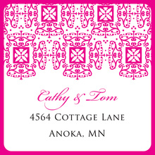 Wrought Pattern Hot Pink Stickers
