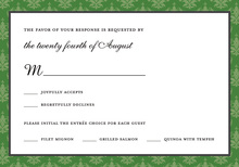 Hip Brown and Green RSVP Cards