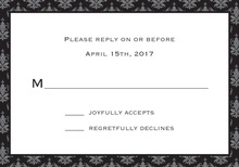 Blue Double Bow RSVP Cards