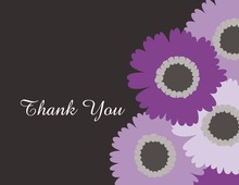 Lavender Floral Charcoal Thank You Cards