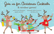 Tipsy Reindeer Chalkboard Invitations