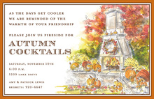 Harvest Trim Autumn Invitations