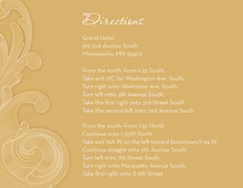 Traditional Old Gold Baroque Flourish Enclosure Cards