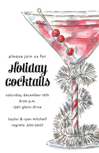 Jolly Holiday Cocktails Invitation