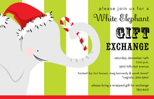White Elephant Invitations
