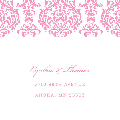 Exquisite Monogram Pink Enclosure Cards