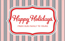 Holiday Strips Folded Greeting Cards