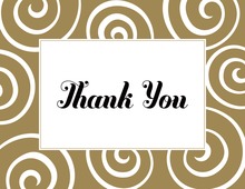 Gold Swirl Standard Thank You Cards