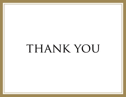 Classic Burgundy Double Borders Thank You Cards