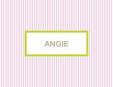 Pink Stripes Thank You Cards