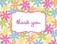 Bright Flowers Thank You Cards