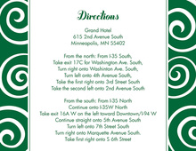 Whimsical Swirls Green Enclosure Cards