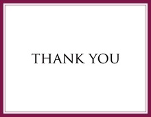 Classic Burgundy Double Borders Thank You Cards