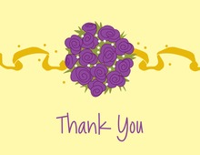Catch The Bouquet Yellow Thank You Cards