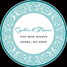 Teal Decorative Plate Stickers
