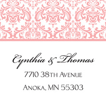 Pink Trimmed Damask Stickers