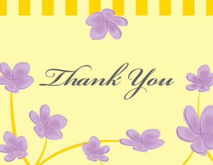 Yellow Plumeria Whimsy Thank You Cards