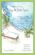 Elegant Pool Cozy Spa Invitations