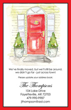 Holiday Red Door Invitation