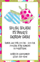 Summer Time Swimsuit Clothesline Invitations