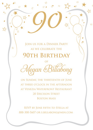 Another Year Another Birthday Black Gold Invitations