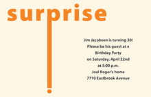 Faux Chalkboard Sign Surprise Party Invitations