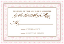 Navy Classic Lotus Borders RSVP Cards