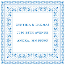 Layered Blue Vintage Borders Stickers