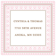 Layered Pink Vintage Borders Stickers