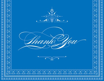 Layered Purple Vintage Borders Thank You Cards