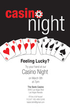 Poker Chips Casino Night Invitation
