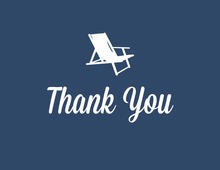 Beach Chair Retirement Thank You Cards