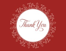 Excellent Dinner Black-Red Thank You Cards