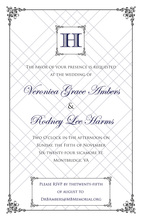 Wraught Iron Frame Blue Invitations