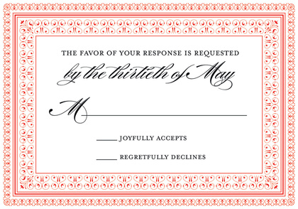 Layered Red Vintage Borders Enclosure Cards