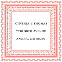 Layered Red Vintage Borders Stickers