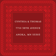 Special Red Damask Stickers