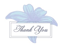Blue Casablanca Lily Thank You Cards