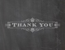 Silent Movie Chalk Frame Thank You Cards