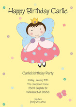 Pink Butterfly Fairy Princess Invitations