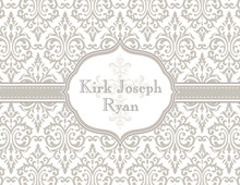 Fancy Taupe Cross Thank You Cards