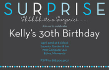 Multicolored Striped Surprise Party Invitations