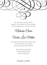 Simple Baroque Classic White-Grey Wedding Invites