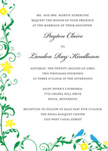 Loving Two Birds Together Invitations