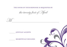 Unique White Scroll RSVP Cards