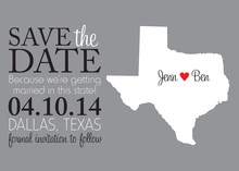 Love In Texas Save the Date Cards