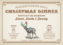Charming Whimsical Reindeer Invitation