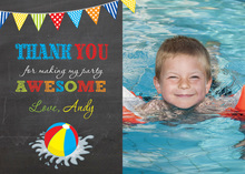 Pool Party Beach Ball Thank You Fill-in