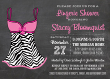 Pink Pattern Sexy Wild Thing Bridal Shower Invitations